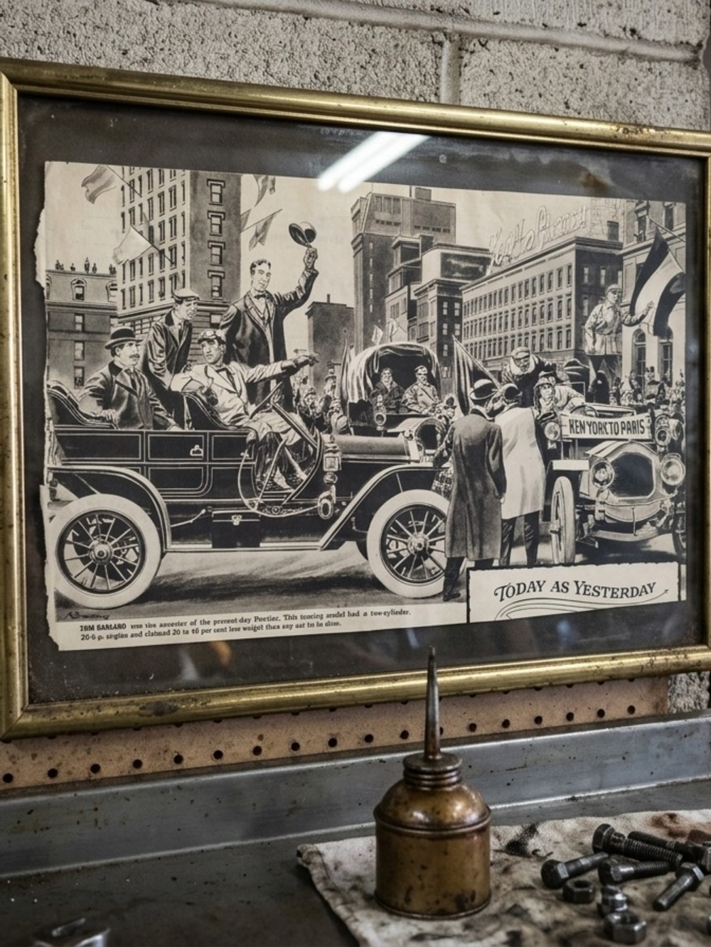 Advertisement 1908 Oakland touring model New York to Paris race Pontiac brand